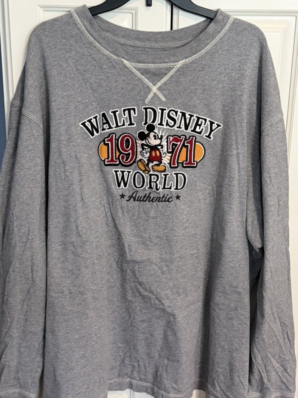 Disney Parks Walt Disney World Embroidered Long Sleeve T-Shirt size XXXL